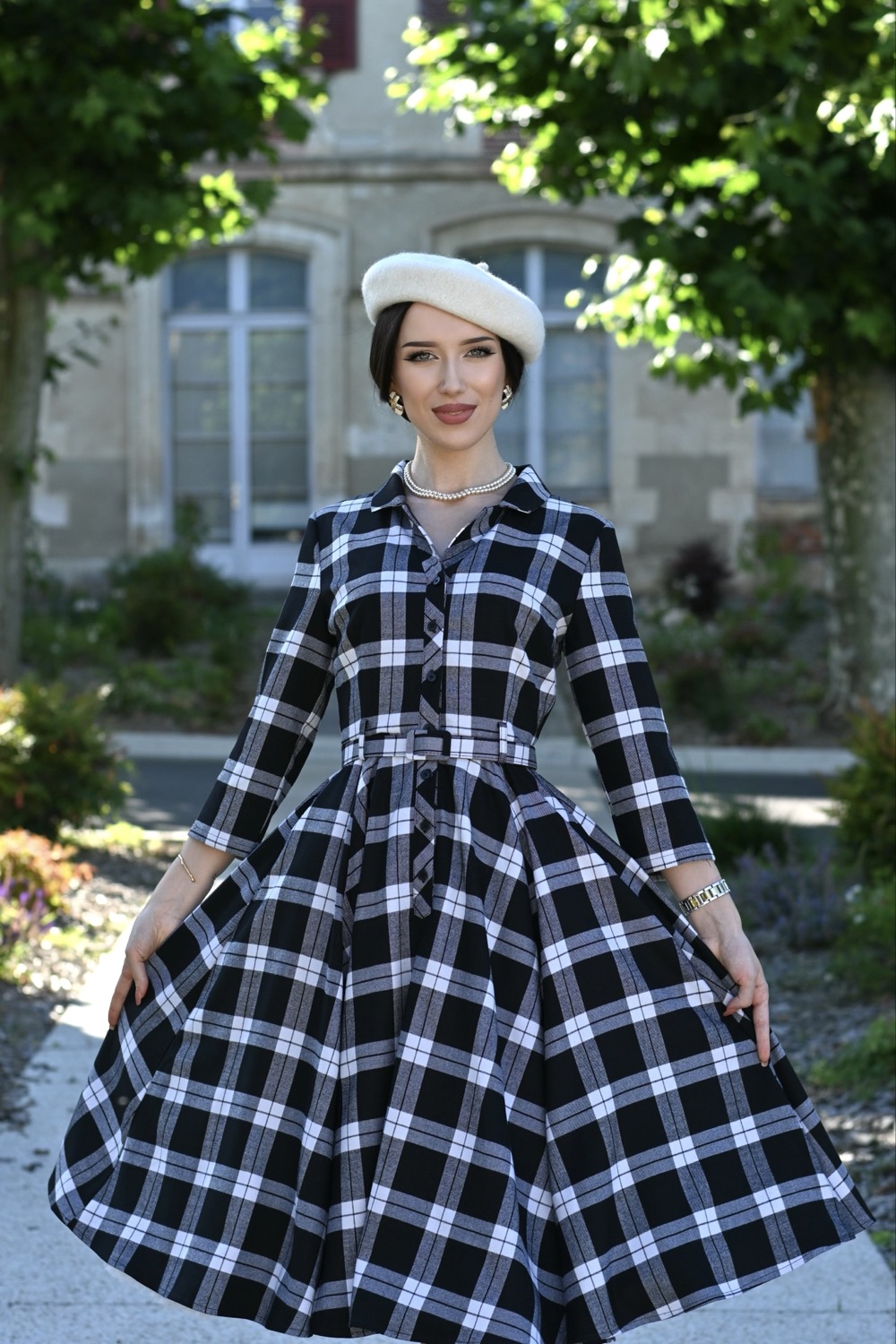 Lacey Tartan Swing Dress